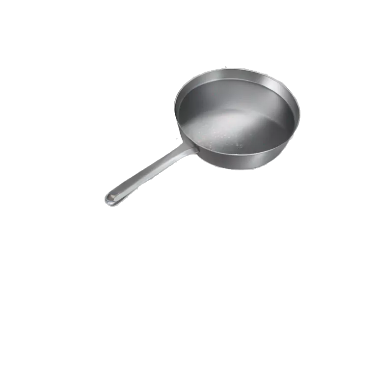ingredients falling into pan