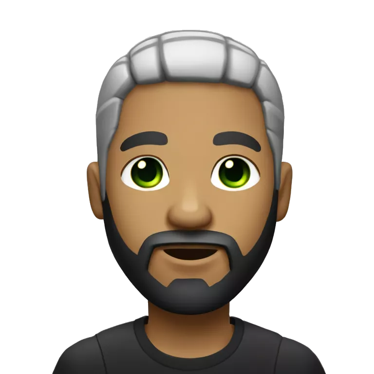 a gangsta with blond short hair, with a black beard and a small green leave in his one hand
