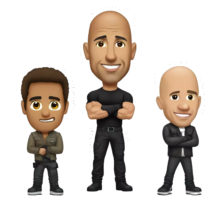 The Rock, Vin Diesel and Tom Cruise together all with the Same hight