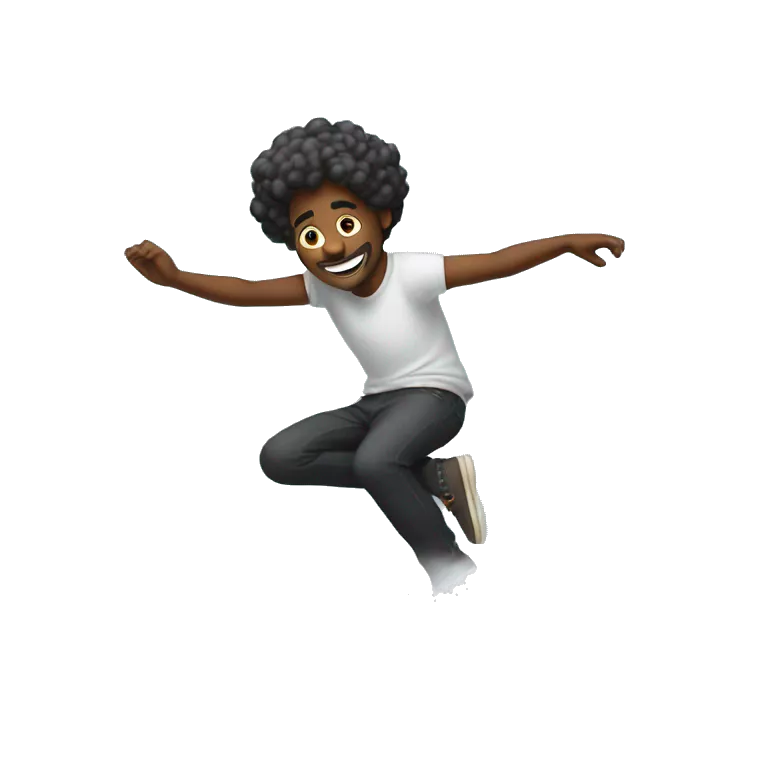 Dancing on cloud emoji add cloud below him