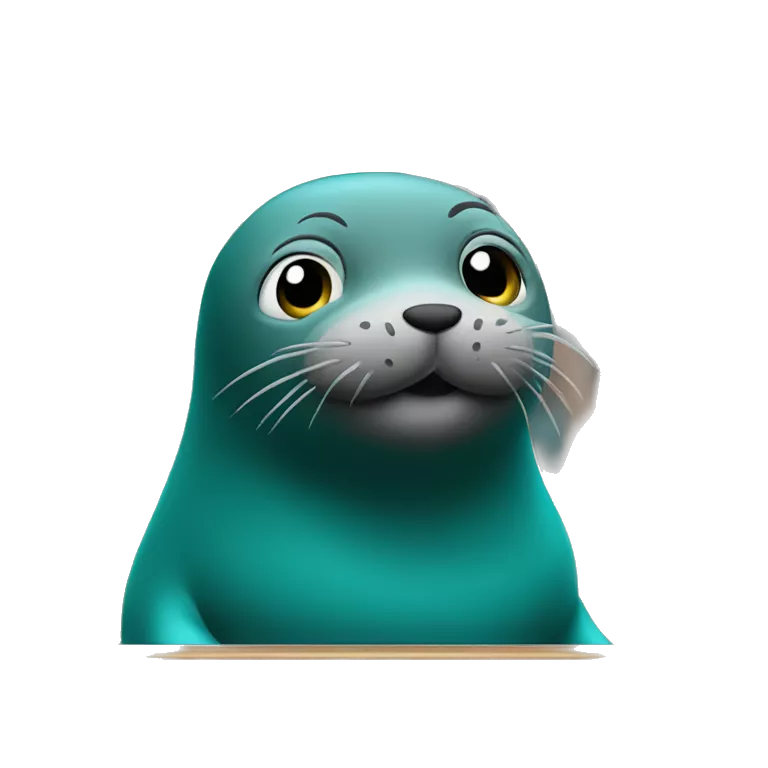 teal seal giving a speech at a podium