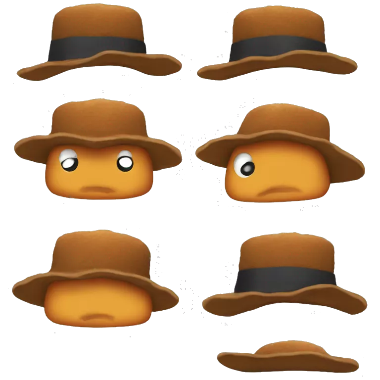 chicken nugget with a hat
