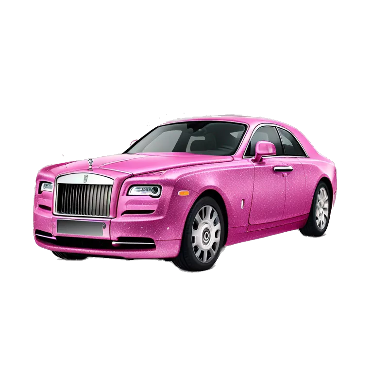 Sparkle glitter pink rolls Royce