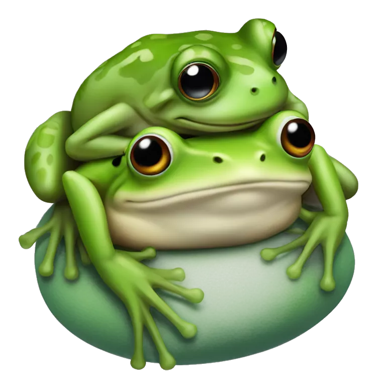 frog on top of a frog
