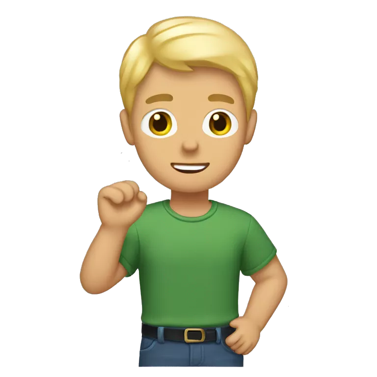a man with blond short hair and a little bit of a beart and a green leave in his hand
