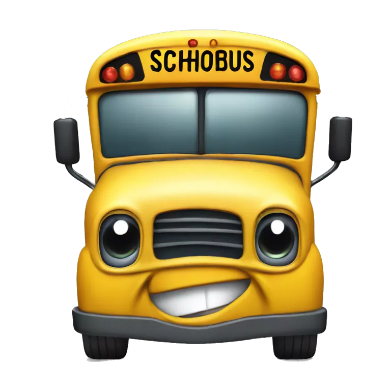 a school bus with an angry disposition