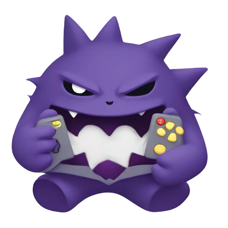 Gengar playing video games