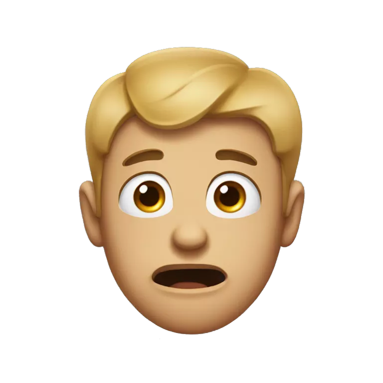A face emoji showing an expression of disbelief (as if to say &quot;give me a break&quot;).
He's not supposed to get angry, just show that he doesn't even think to believe, and he wonders if anyone expected them to believe it.