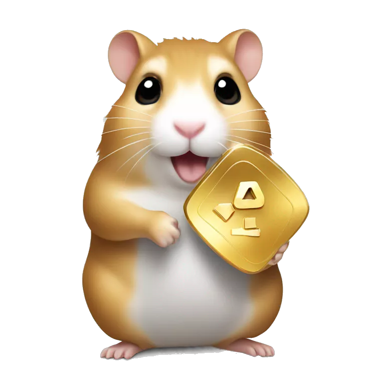 A hamster holding youtube gold play button award