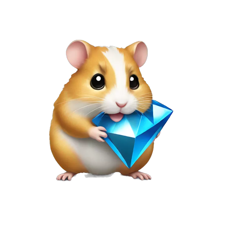 A hamster holding youtube diamond play button award