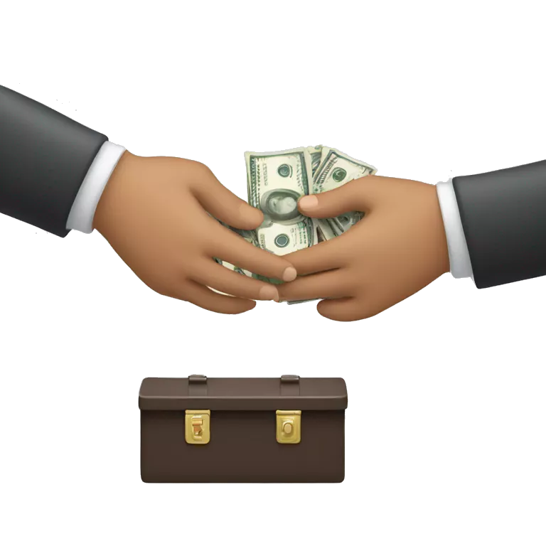 Person handing someone cash