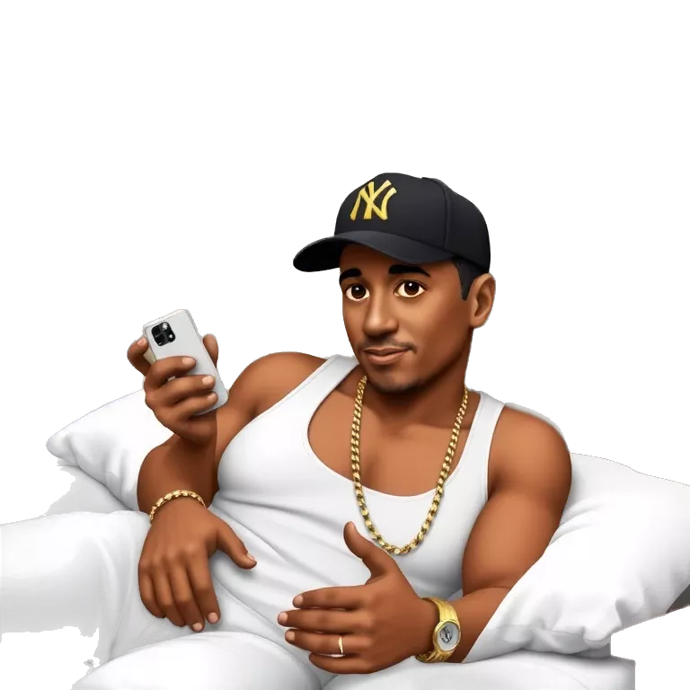 P Diddy on bed