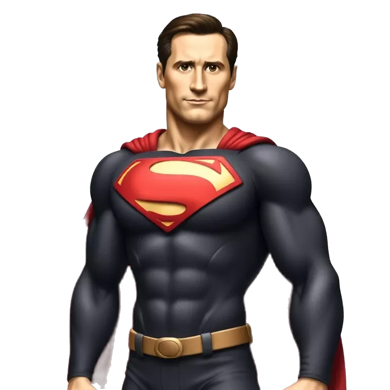 Superman zynder cut black suit