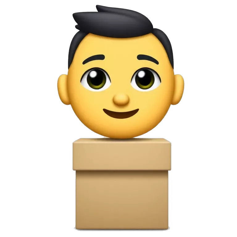 Person emoji with a box