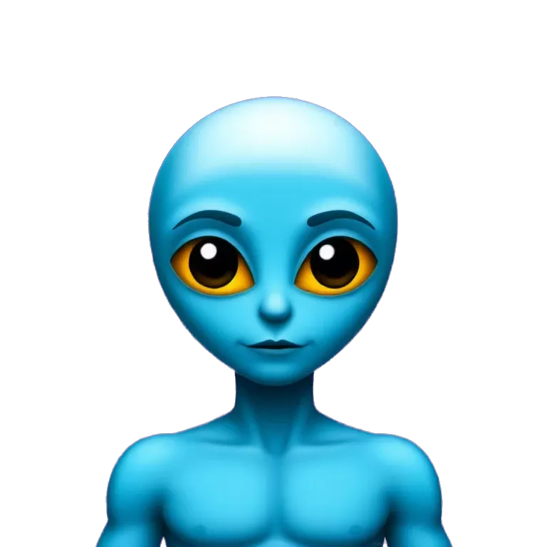 LOGO OF A BLUE ALIEN SAYING GREASY GROVES tiktokemojis