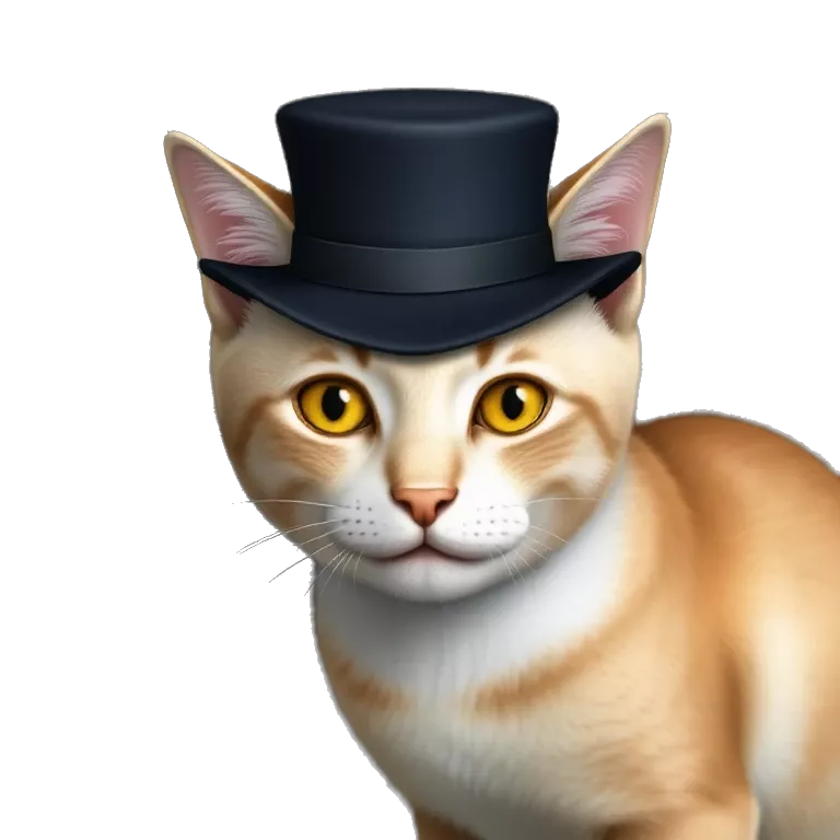 a cat with a hat tiktokemojis