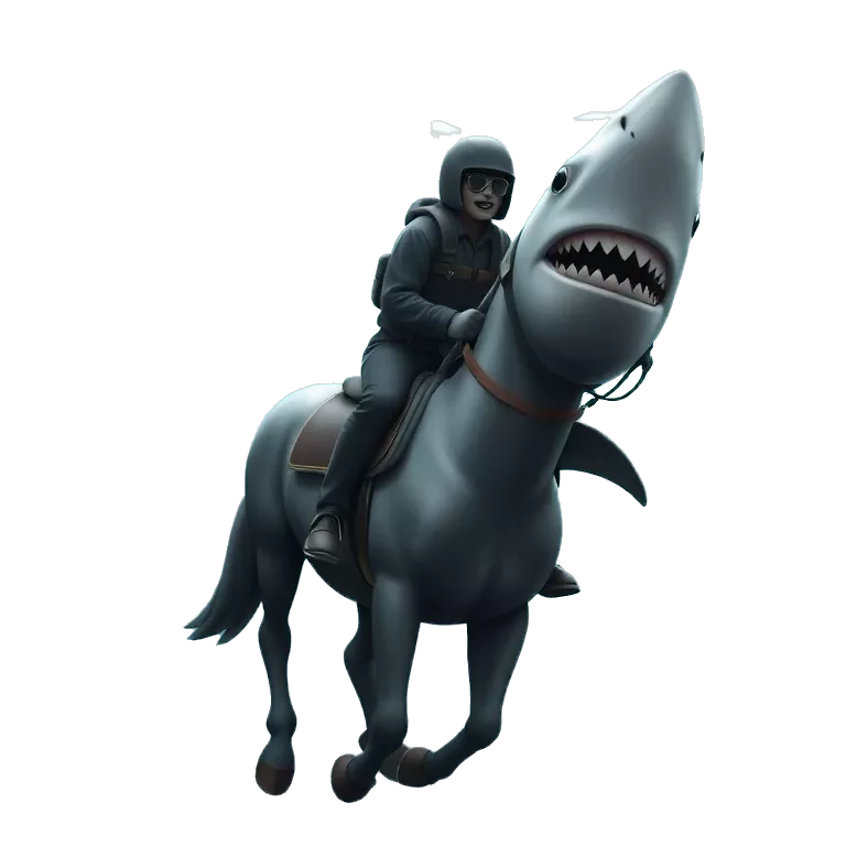 Shark on horseback tiktokemojis