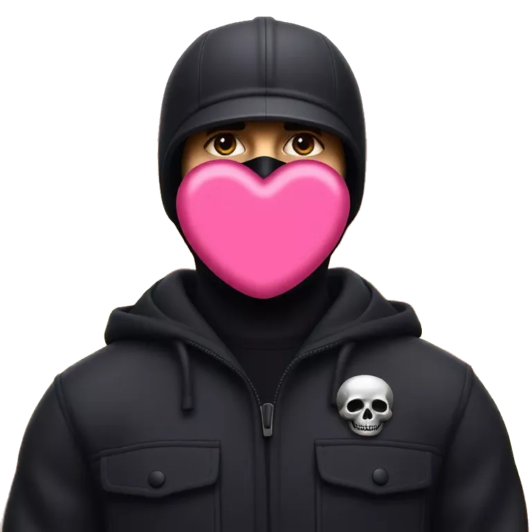 I want a robber with pink heart tiktokemojis