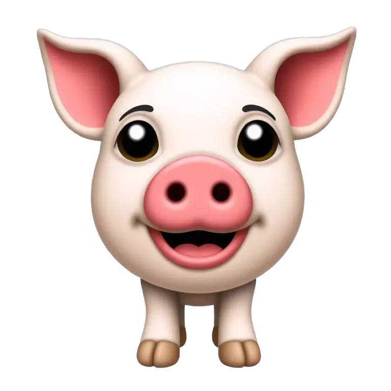 A TOK emoji of a pig tiktokemojis