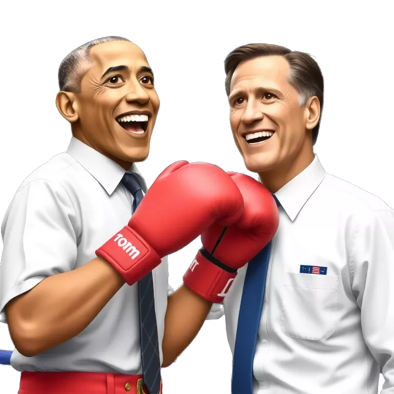 boxing match between Barack Obama and Mitt Romney tiktokemojis