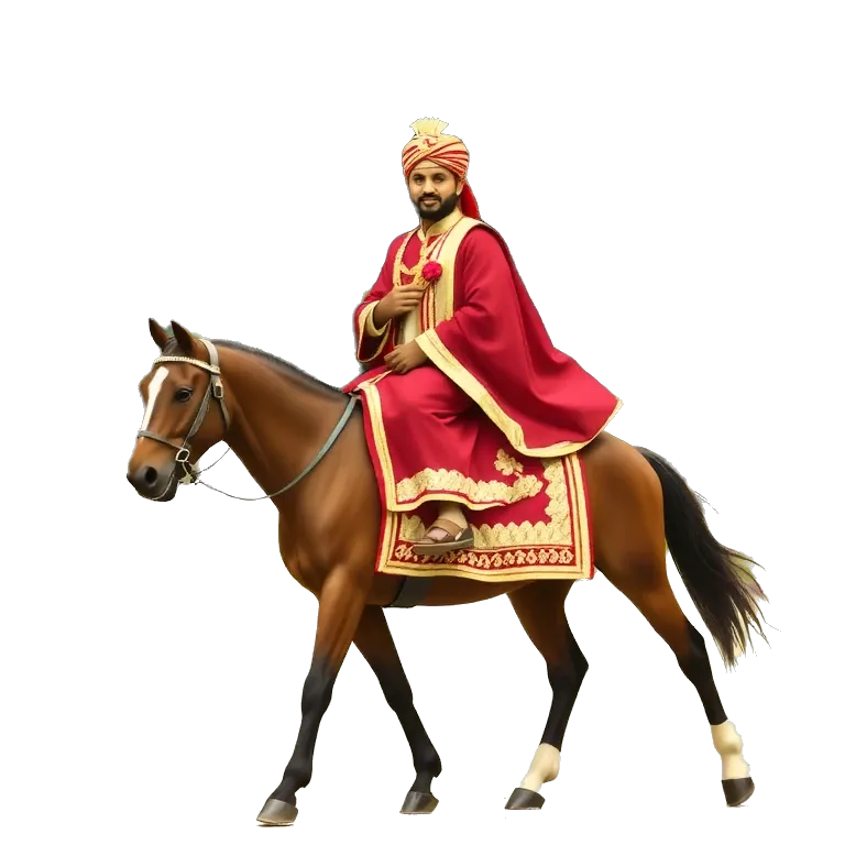 Indian groom on horse without groom tiktokemojis