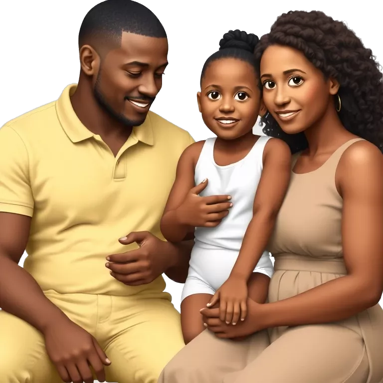 Family black mom dad babygirl tiktokemojis