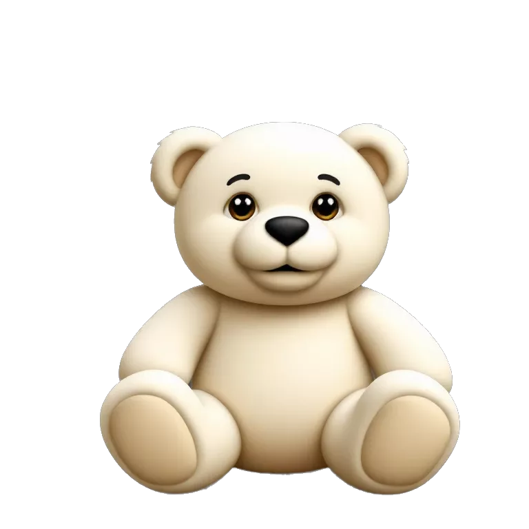 Cream-colored plush bear tiktokemojis