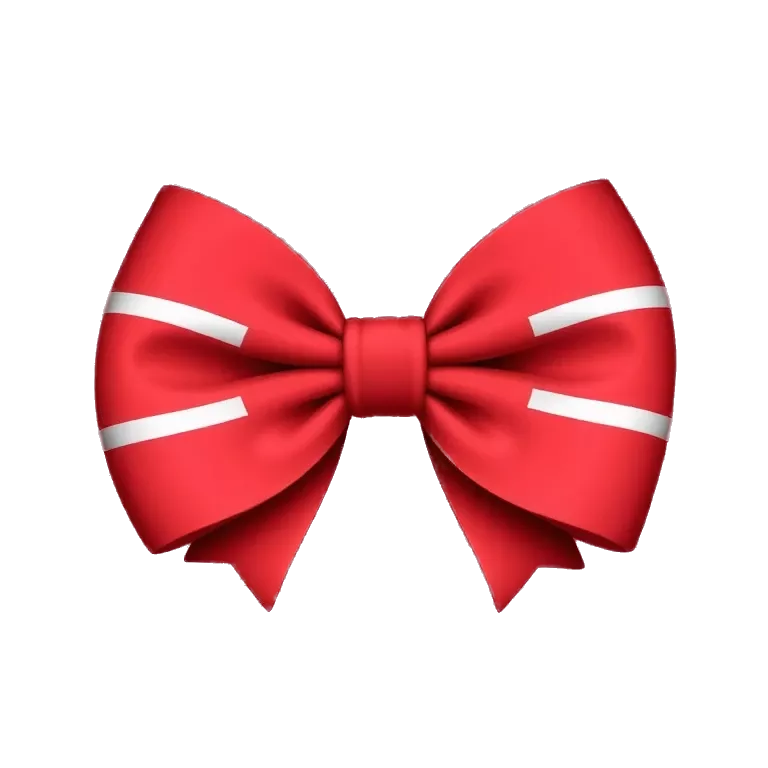 red cheer bow tiktokemojis