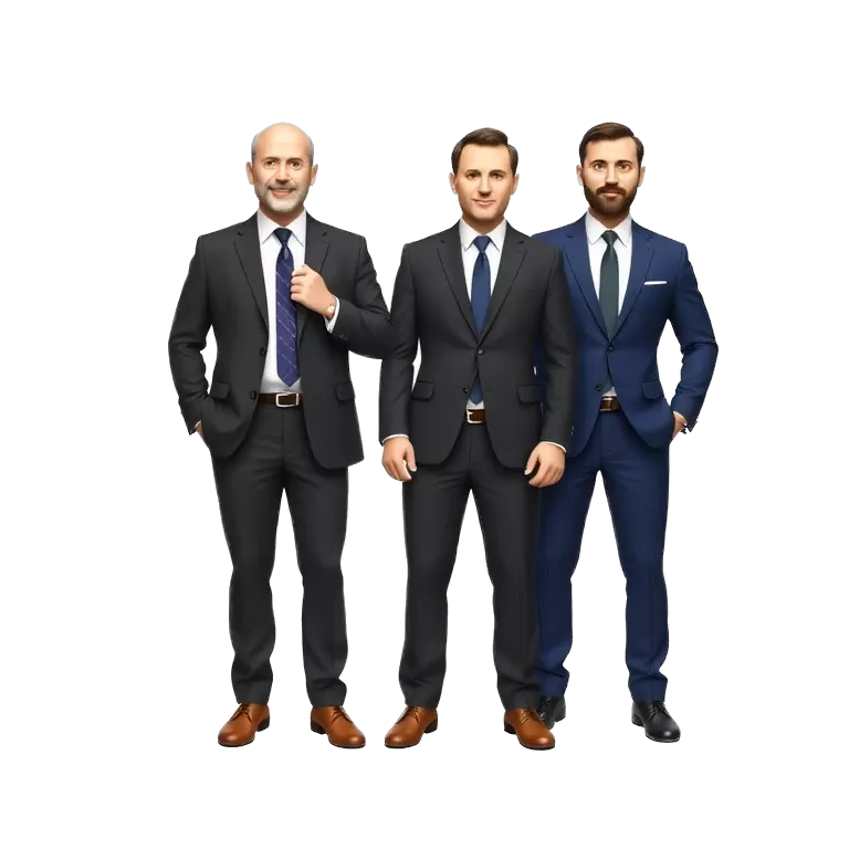 4 men in tie and coat standing holding hands