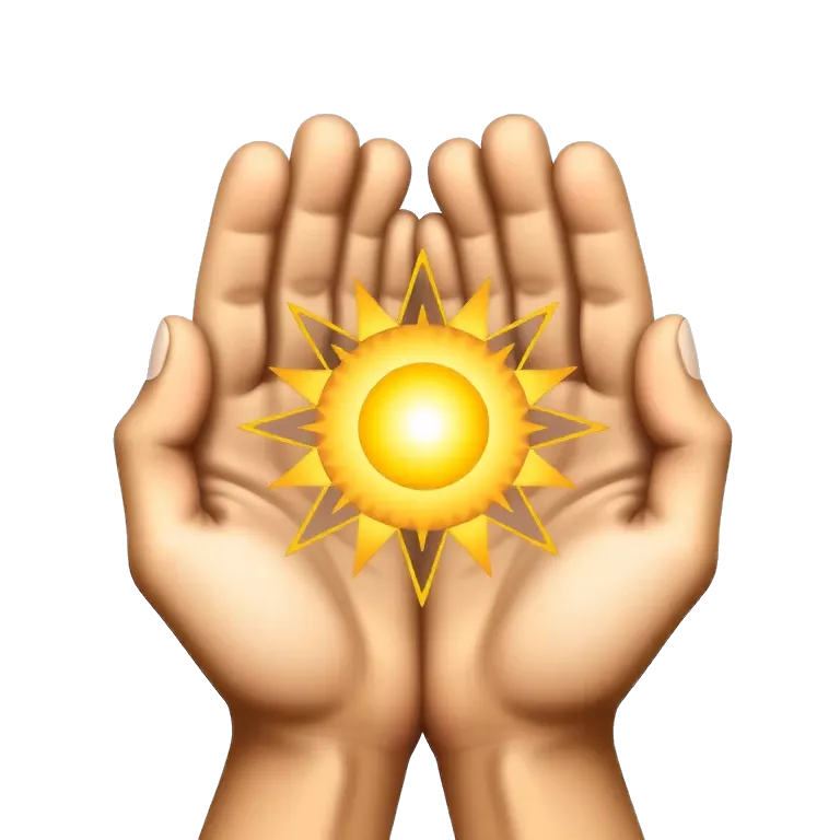 Hands Holding Sacred Geometry
