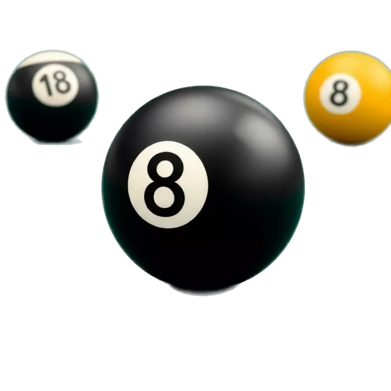 Billiard ball with the number 8, black