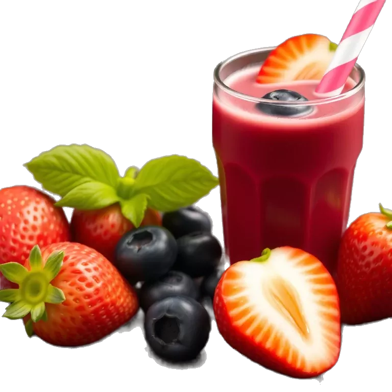 strawberry and blueberry juice
