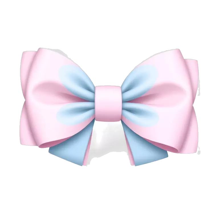 A pink and blue bow