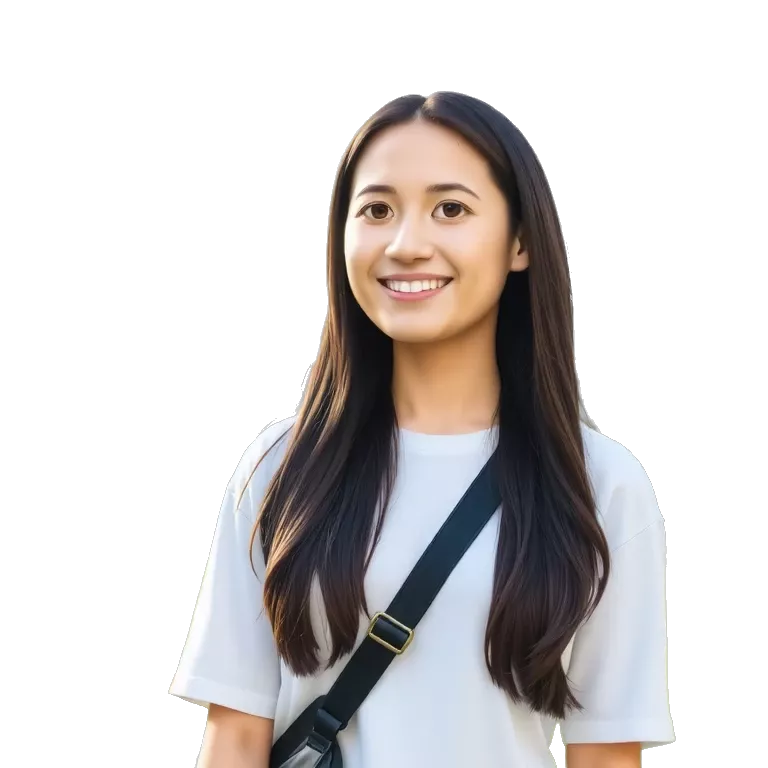 young asian uni student