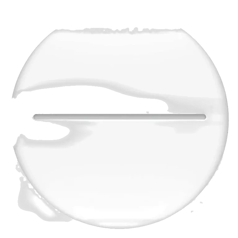 white circle pill with three horizontal line