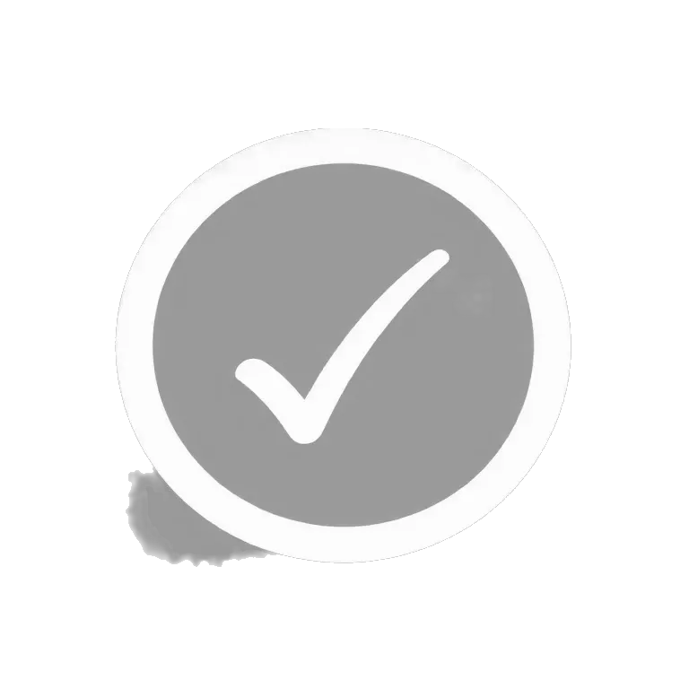 White circle with a white tick in it