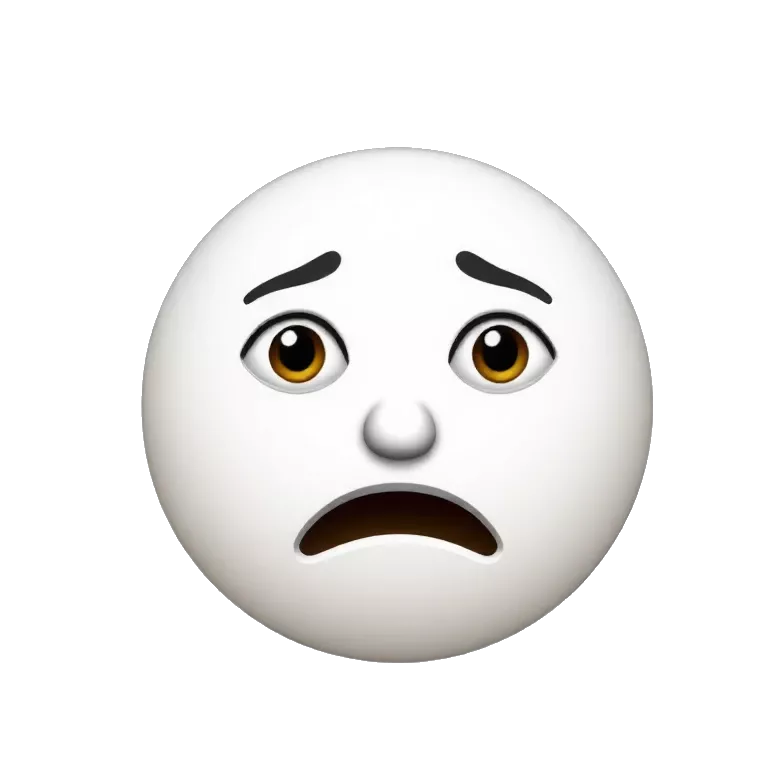 Emoji of scared face