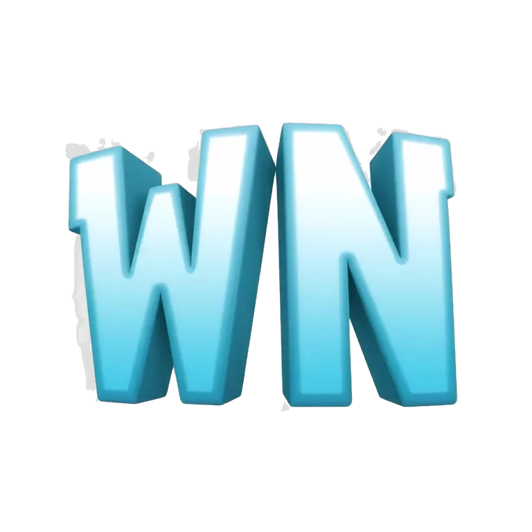 W letter blue WIN