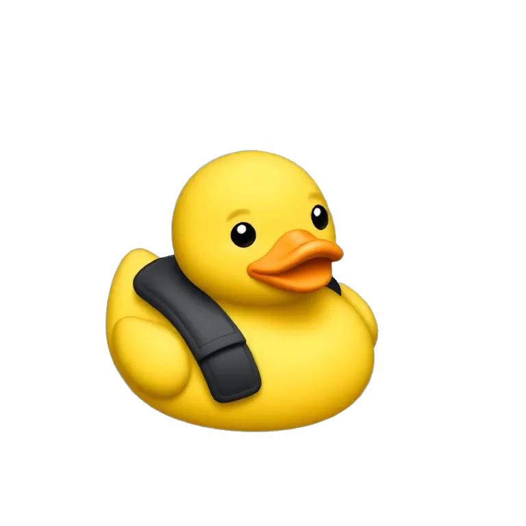 Rubber duck with word MEG
